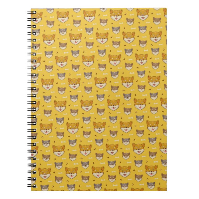 Shiba Inu Muster Notizblock (Vorderseite)