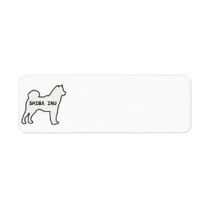 Shiba Inu Name Silhouette Creme
