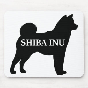 Shiba Inu Name silo black Mousepad