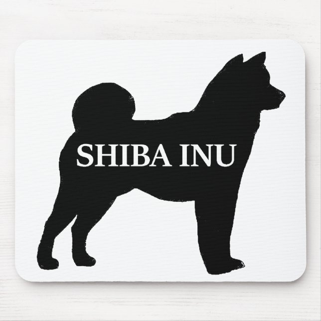 Shiba Inu Name silo black Mousepad (Vorne)
