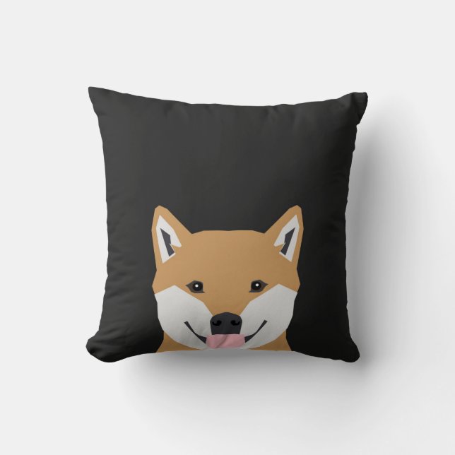 Shiba Inu - niedliche Hundeillustrierung für Haust Kissen (Vorderseite)