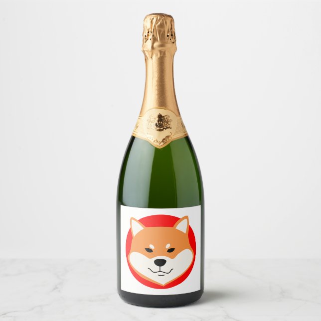 Shiba Inu Original Sparkling Wine Label (Vorderseite)