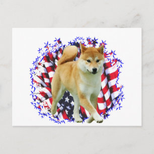 Shiba Inu Patriot Postkarte
