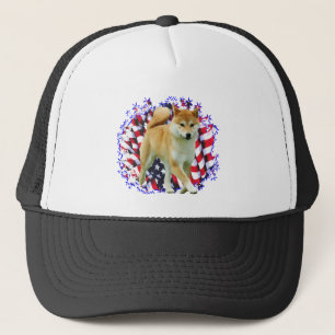Shiba Inu Patriot Truckerkappe