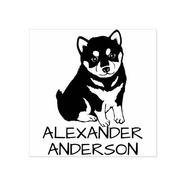Shiba Inu Personalize Gummistempel (Prägung)