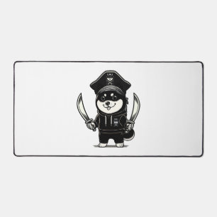 Shiba Inu Pirate Schreibtischunterlage