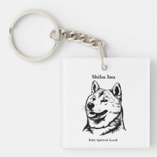 Shiba Inu Portrait Ligne Noire Illustration