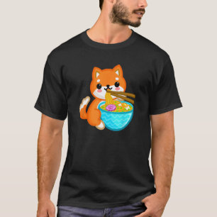 Shiba Inu Ramen Dog Japanischer Teen Mädchen Kinde T-Shirt