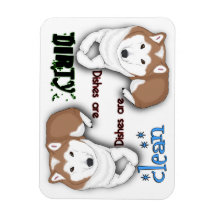 Shiba Inu Rectangle Geschirrspülmaschine Magnet