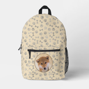 Shiba Inu (Rot) Malerei - Original Hunde Kunst Bedruckter Rucksack