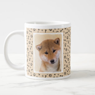 Shiba Inu (Rot) Malerei - Original Hunde Kunst Jumbo-Tasse