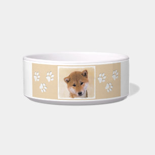 Shiba Inu (Rot) Malerei - Original Hunde Kunst Napf