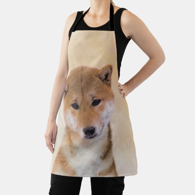 Shiba Inu (Rot) Malerei - Original Hunde Kunst Schürze (InSitu)