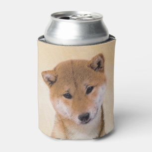 Shiba Inu (Rot) Malerei - Original Hundekunst Dosenkühler