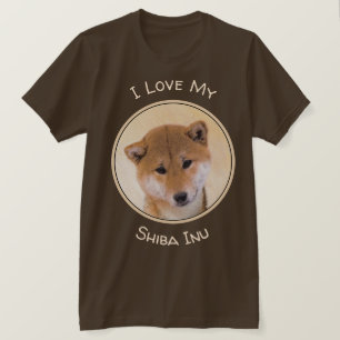 Shiba Inu (rote) Malerei - ursprüngliche T-Shirt