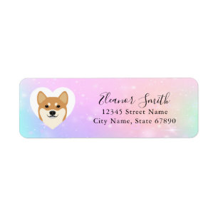 Shiba Inu Rücksendeadressen-Aufklebers