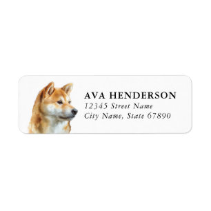 Shiba Inu Rücksendeadressetiketten