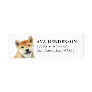 Shiba Inu Rücksendeadressetiketten
