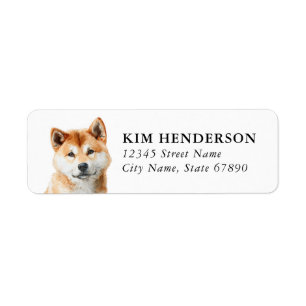 Shiba Inu Rücksendeadressetiketten