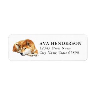 Shiba Inu Rücksendeadressetiketten