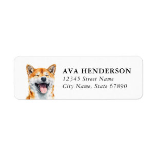 Shiba Inu Rücksendeadressetiketten