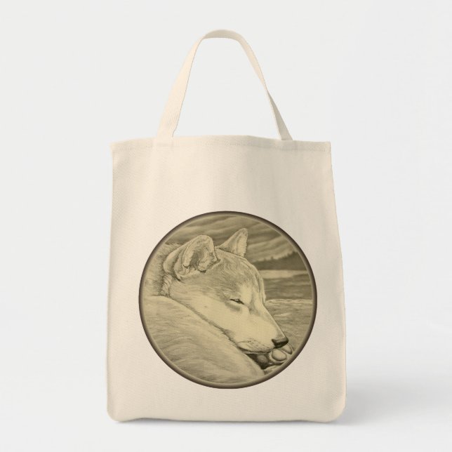 Shiba Inu Sac fourre-tout Chien biologique Art Bou (Devant)