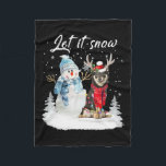 Shiba Inu Santa Dog Christmas Snowman Xmas Pajama Fleecedecke<br><div class="desc">Shiba Inu Santa Dog Weihnachts Snowman Xmas Pajama 1</div>