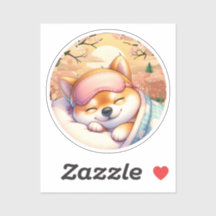 Shiba Inu Schlafen, Shiba Inu Aufkleber
