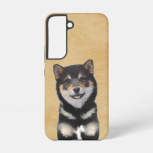 Shiba Inu (Schwarz und Tan) Malerei - Hundekunst Samsung Galaxy Hülle
