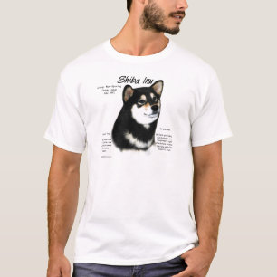Shiba Inu (Schwarzes/Tan) Geschichtsentwurf T-Shirt