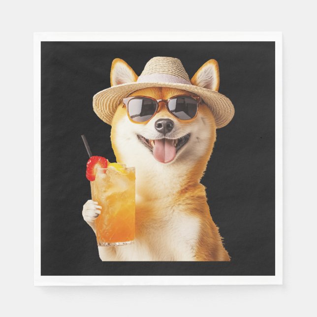 Shiba Inu Serviette (Vorderseite)