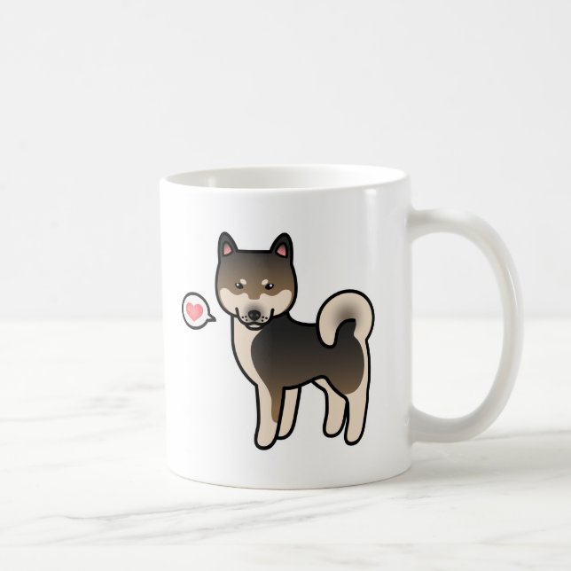 Shiba Inu Sesame Liebe Kaffeetasse (Rechts)
