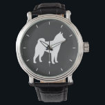Shiba Inu Silhouette Armbanduhr<br><div class="desc"></div>