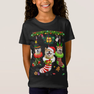 Shiba Inu Socken Weihnachts-Weihnachtsmannmütze We T-Shirt