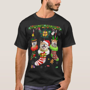 Shiba Inu Socken Weihnachts-Weihnachtsmannmütze We T-Shirt
