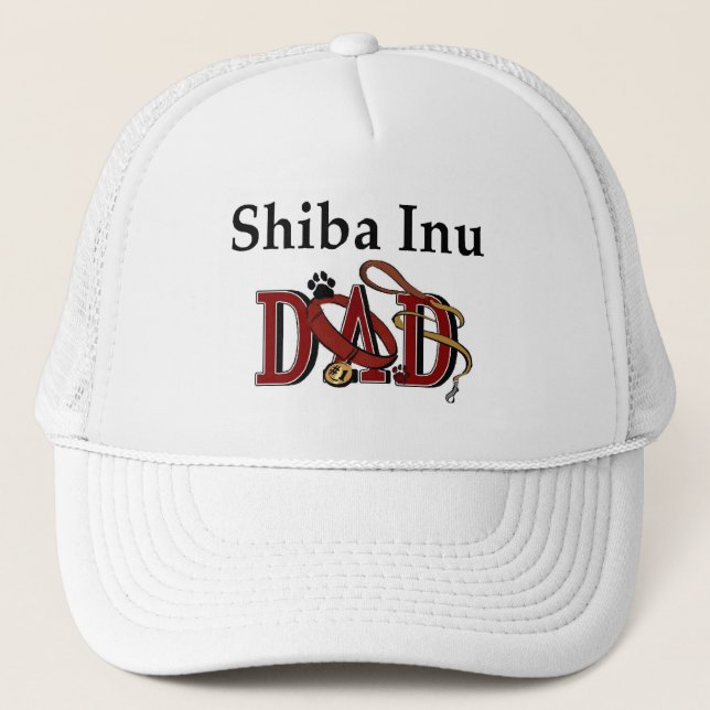 Shiba Inu Vater Hat Truckerkappe (Vorderseite)