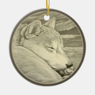Shiba Inu Verzierungs-personalisierte Keramikornament