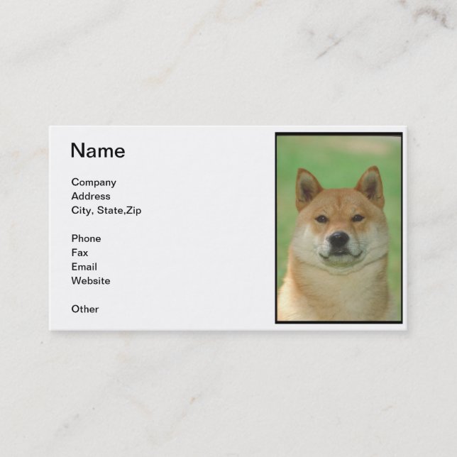 Shiba Inu Visitenkarte (Vorderseite)