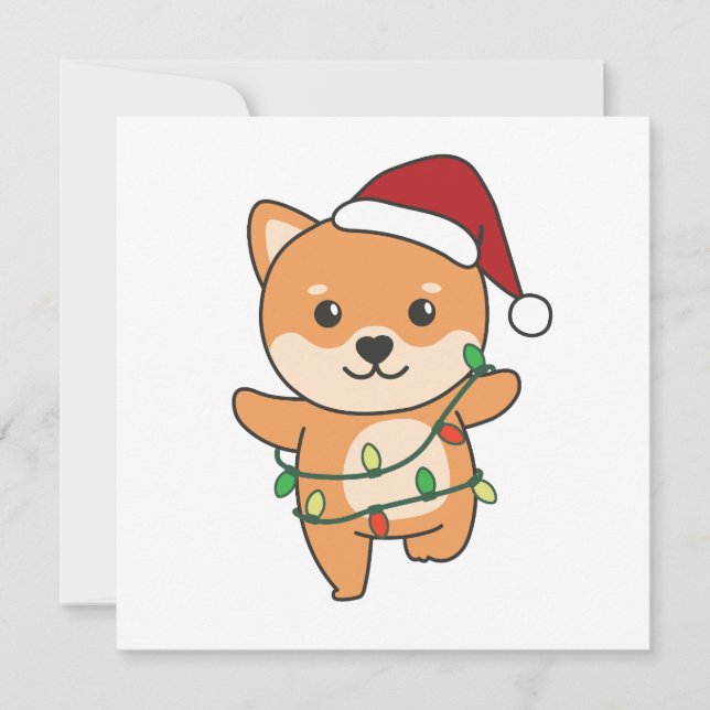 Shiba Inu Weihnachten Winter Niedliche Hunde (Vorderseite)