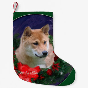 Shiba Inu WeihnachtsKranz Kleiner Weihnachtsstrumpf