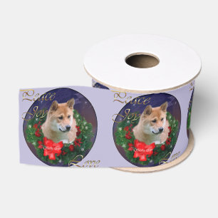 Shiba Inu WeihnachtsKranz Ripsband