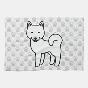 Shiba Inu Weiß Handtuch