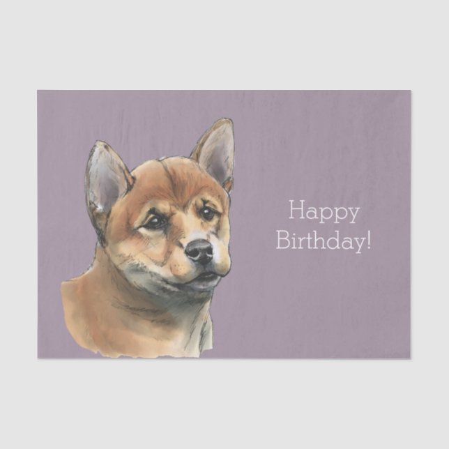 Shiba Inu Welpen-Zeichnen Seidenpapier (Vorderseite)