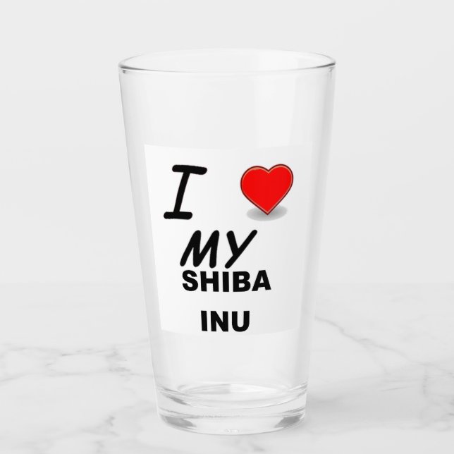 Shiba Liebe Glas (Vorderseite)