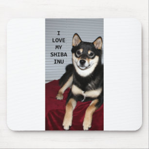 shiba Liebe in Schwarz und Bräune w pic Mousepad
