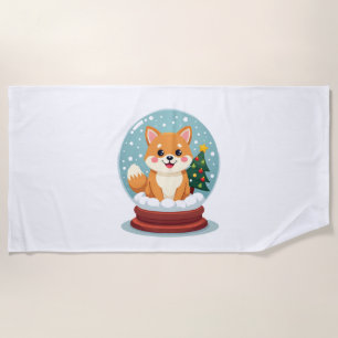 Shiba Snow Globe Strandtuch