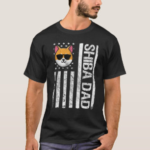 Shiba Vater American USA Flag Shiba Inu Eigentümer T-Shirt