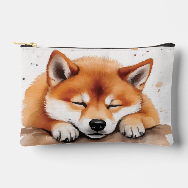 Shiba wird schläfriger Becher Zubehörtasche (Vorderseite)