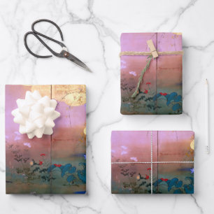 Shibata Zeshin Blume und Vögel der vier Jahreszei Geschenkpapier Set