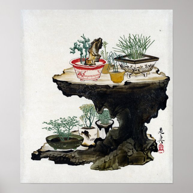 Shibata Zeshin Bonsai Poster (Vorne)
